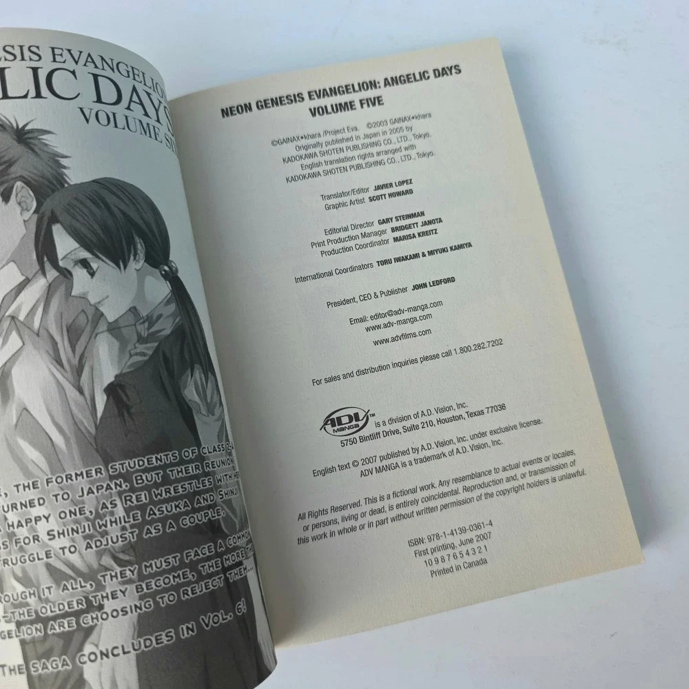 Neon‎ Genesis Evangelion: Angelic Days #5 (A.D. Vision June 2007)